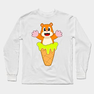 Hamster Waffle ice cream Long Sleeve T-Shirt